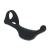 LEVELZ - Silicone Prostate Massager with Vibrating Ring. Black. Product details include functions
