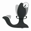 LEVELZ Plug-ilicious 2 Black - Rotating Silicone Plug with Ball Stimulator