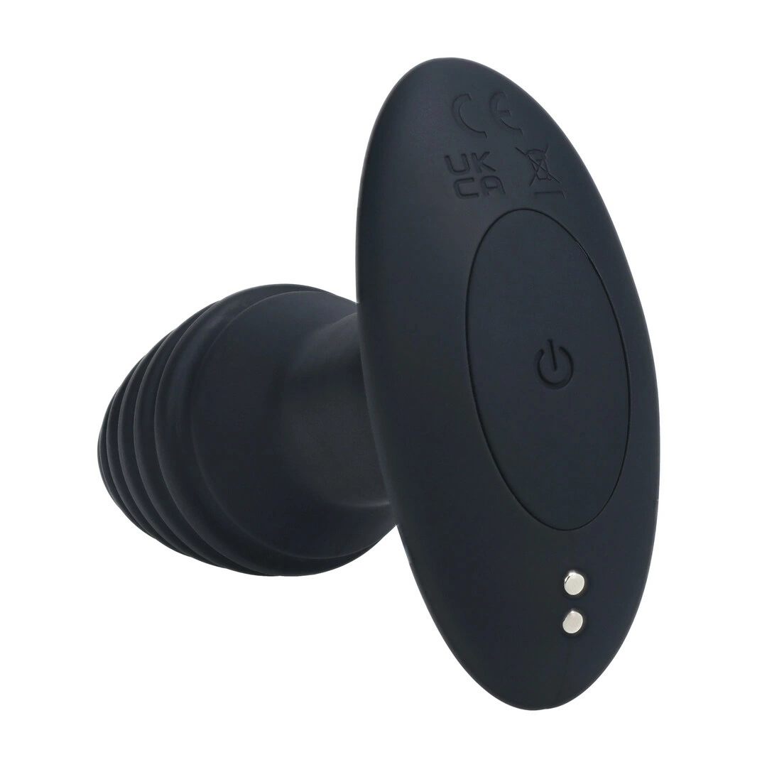 Butt plug - Anelma LEVELZ 2 Black - Vibrating Rotating Silicone Plug. Butt plug. Product details include functions