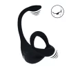 LEVELZ O-Remote Silicone Tri Ring & Prostate Stimulator Black - Anelma LEVELZ O-Remote Silicone Tri Ring & Prostate Stimulator Black