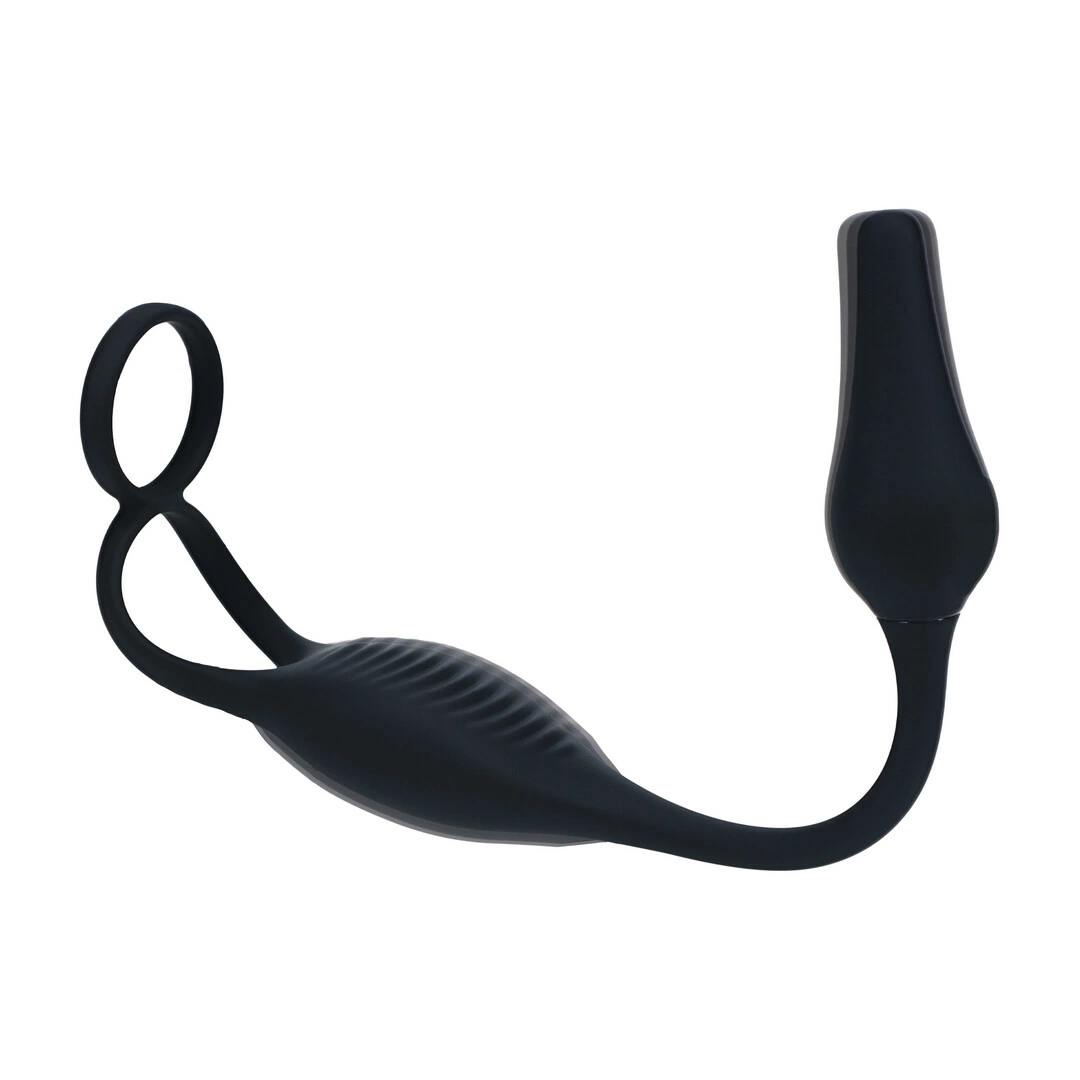 LEVELZ Partner Black Silicone Dual Intimate System - Rechargeable. Prostate massager. See functions