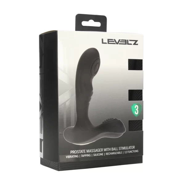 LEVELZ Men Wand Intymny MasaÅ¼er Prostaty z FunkcjÄ… Wibracji Czarny