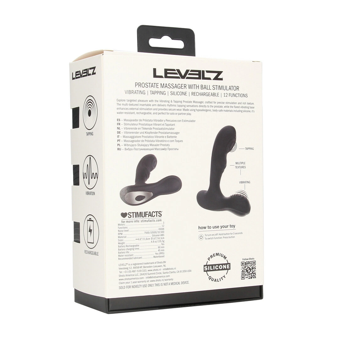 LEVELZ Stealth Black Silicone Intimate Prostate Device