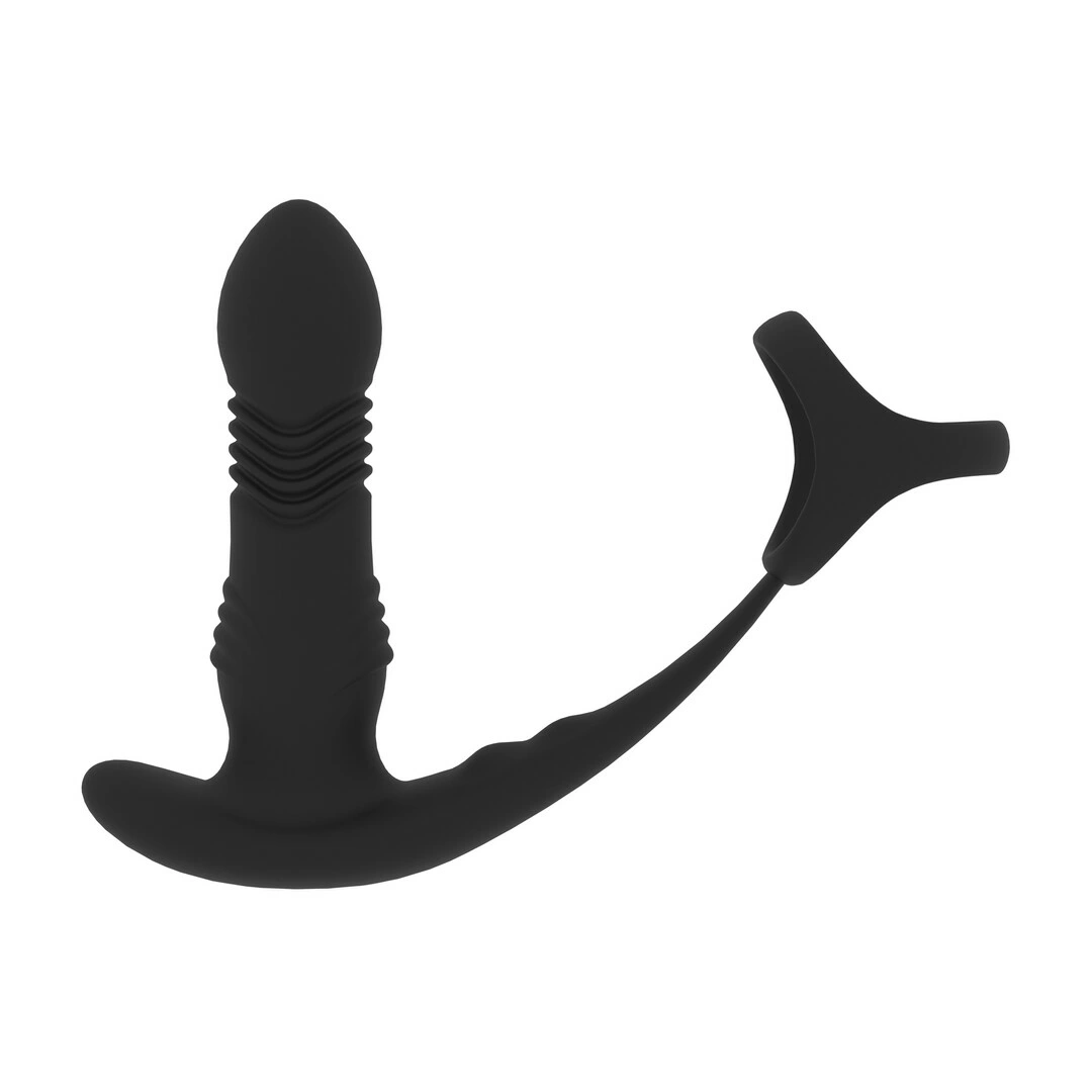 LEVELZ Pro Black - Vibrating Thrusting Anal System with Ring. Prostate massager. See functions