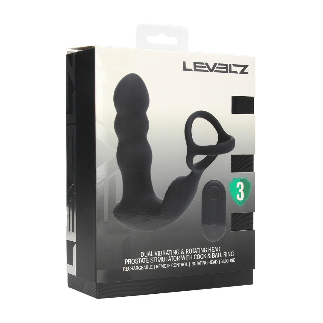 LEVELZ Dual Motor Silicone Pro Intimate Massager Black z pilotem