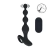 LEVELZ Beaded Vibrating Silicone Anal Device with Remote Black - Anelma LEVELZ Beaded Vibrating Silicone Anal Device with Remote Black