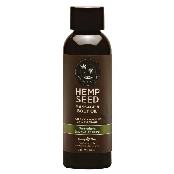 Guavalva Natural Massage Oil 60 ml - Hemp & Vitamin E Blend