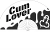 Cum Lover Fan 64 cm - dekoracyjny wachlarz biaÅ‚o-czarny