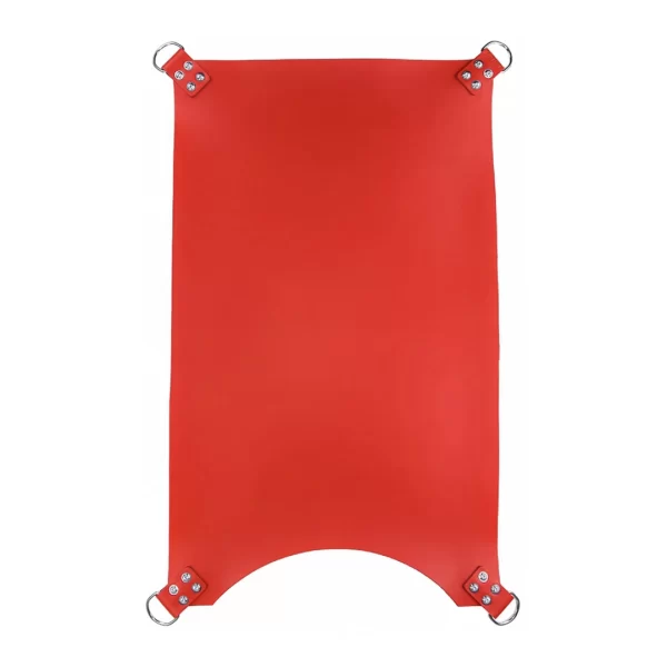 Mr. Sling Skorzany pas 4-punktowy czerwony regulowany 100x62 cm