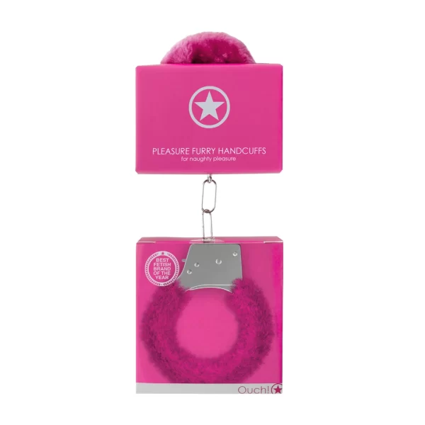 Shots Pleasure Furry Handcuffs with Quick-Release Mechanism