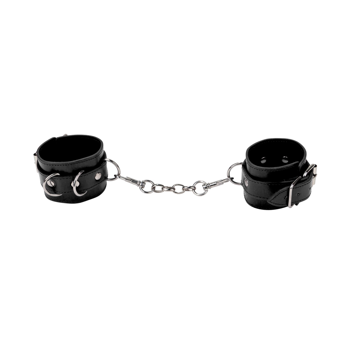 Ouch! Leather Cuffs - Regulowane mankiety skorzane na rÄ™ce i nogi