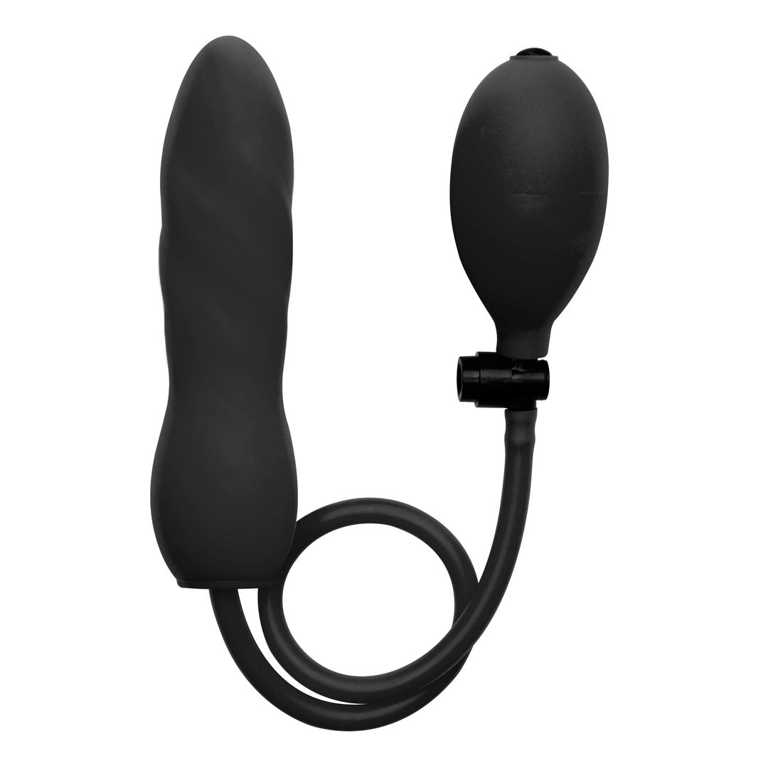 Shots Inflatable Silicone Twist Intimate Expansion Device Black - Anelma sextoys