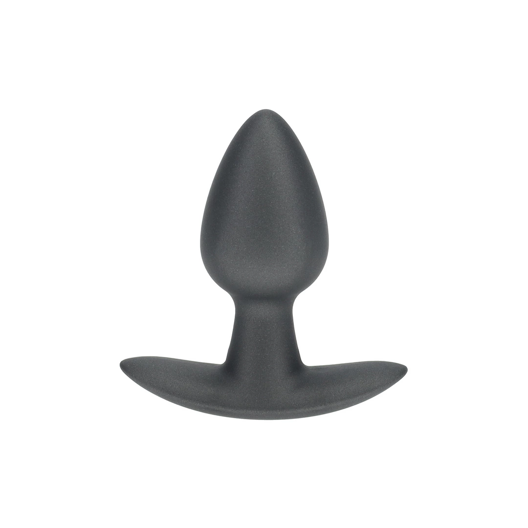 Ouch! Smooth Silicone Plug Small 2.6'' (6.5 cm) Gunmetal Finish. Butt plug. See functions