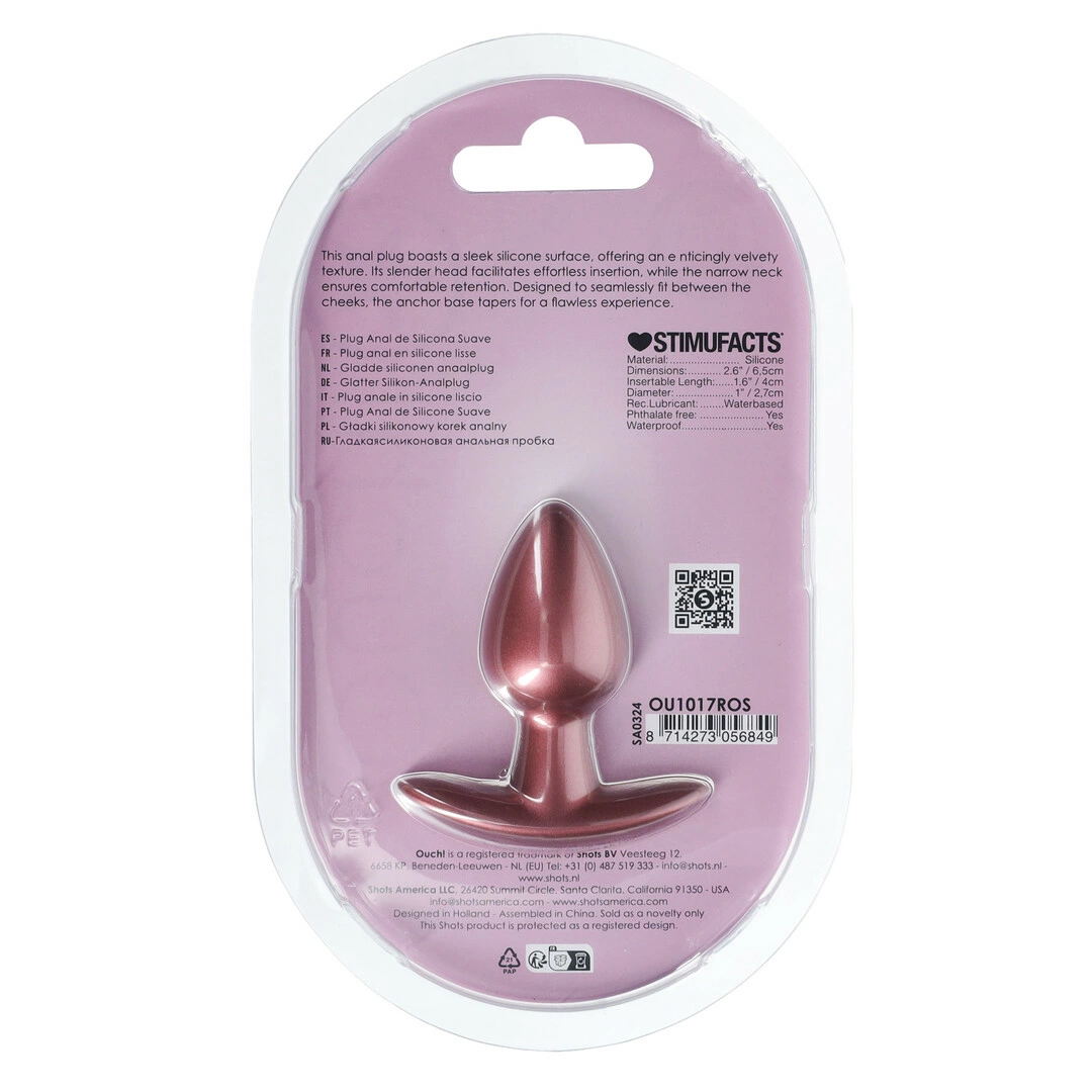 Ouch! Smooth Silicone Plug Small 6 Ouch! Smooth Silicone Plug Small 6