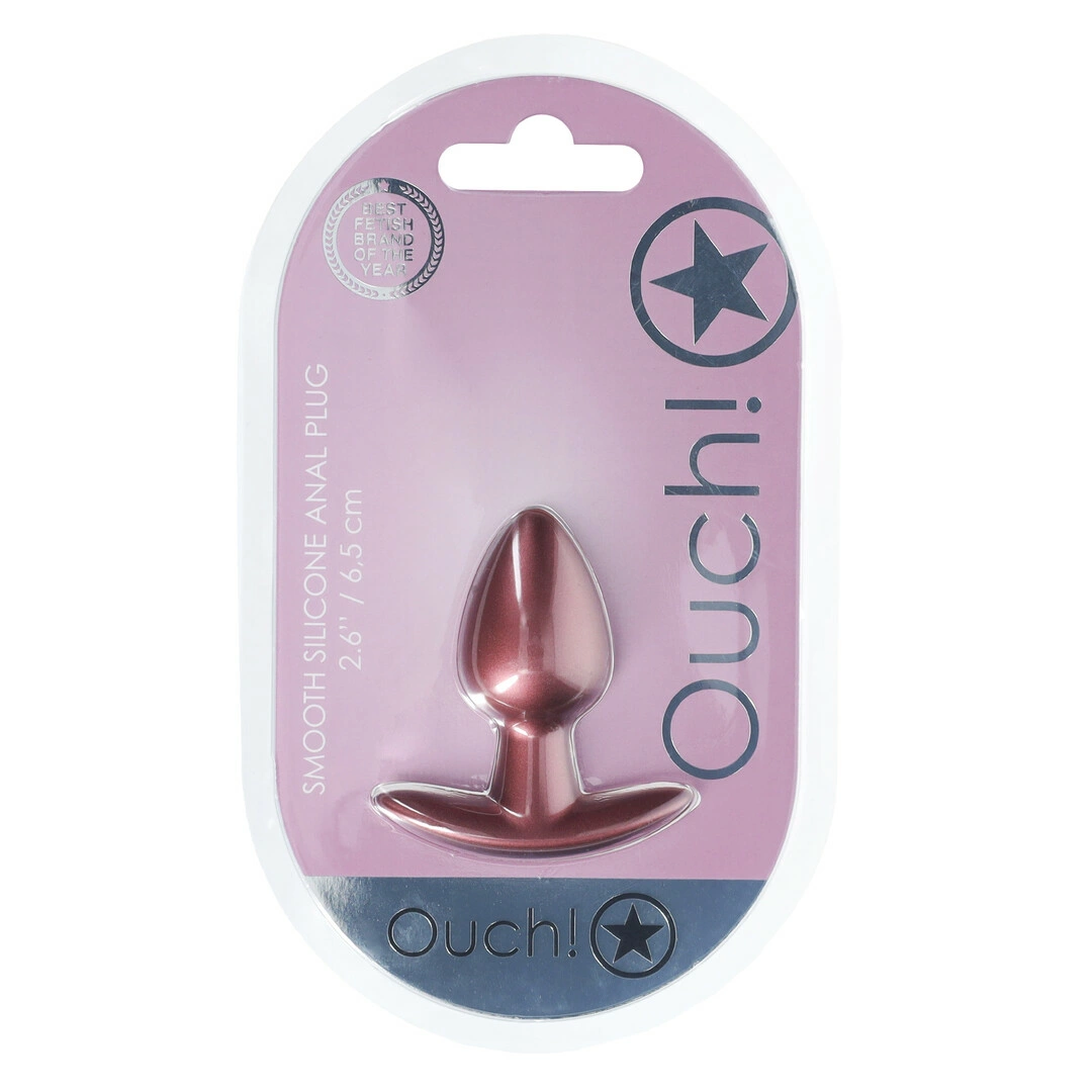 Ouch! Silicone Intimate Plug Small 6.5 cm - Rose Gold Metallic Finish Ouch! Silicone Intimate Plug Small 6.5 cm - Rose Gold Metallic Finish