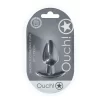 OUCH! Silicone Plug Medium 7.9cm Gunmetal - Smooth Anatomic Model - Anelma OUCH! Silicone Plug Medium 7.9cm Gunmetal - Smooth Anatomic Model
