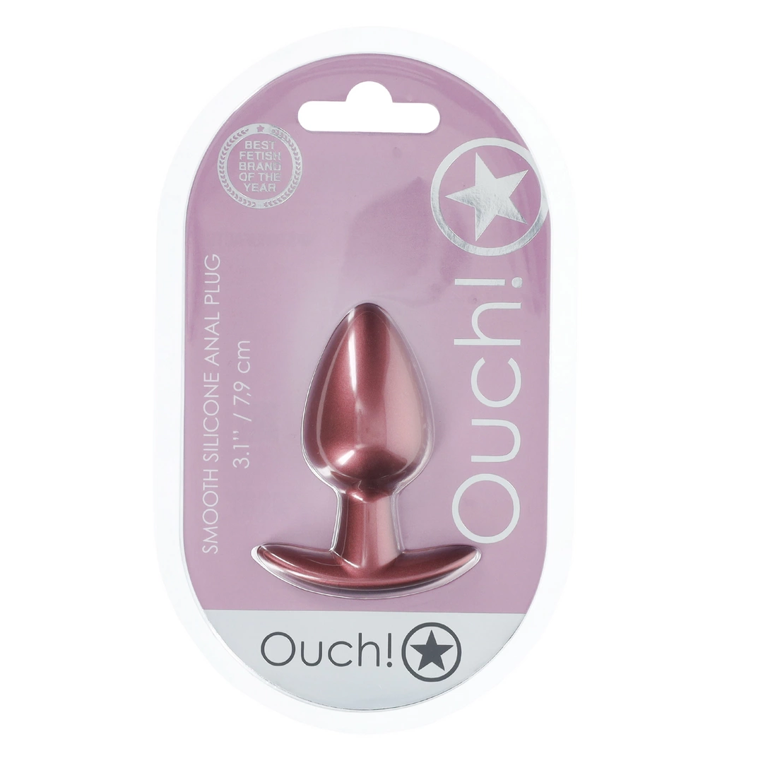 Ouch! Medium Silicone Plug Rose Gold 7.9 cm Comfortable Design