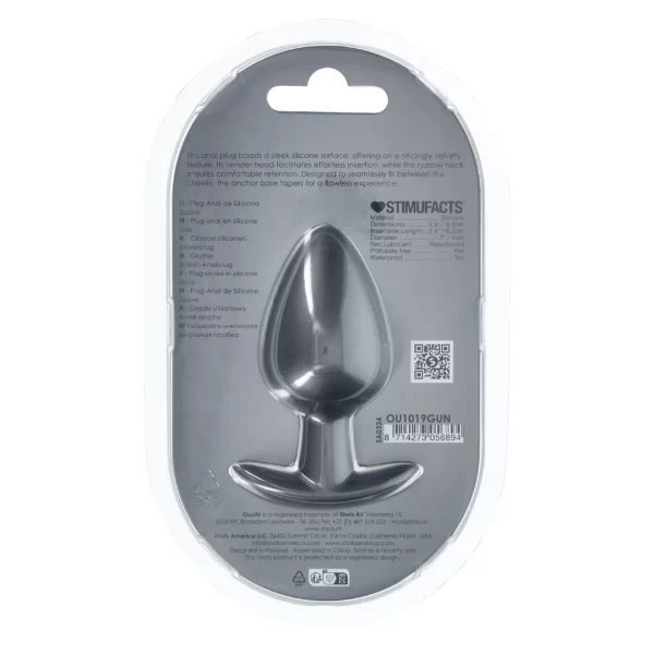 Ouch! Smooth Silicone Plug Large 8