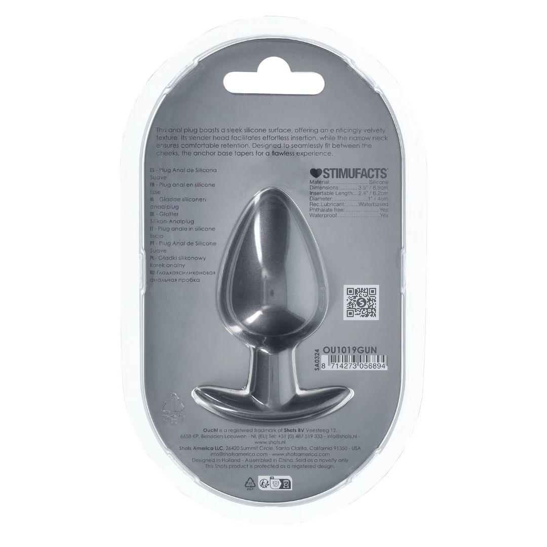 Ouch! Smooth Silicone Plug Large 8