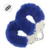 Ouch! Kajdanki Fluffy Granatowe z MiÄ™kkim Obszyciem Heavy Duty