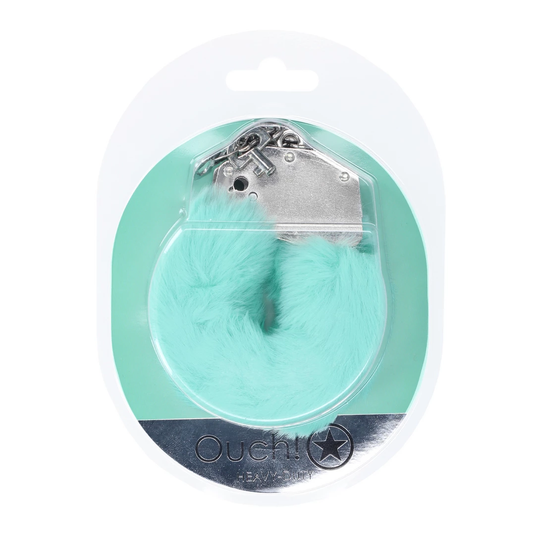 Ouch! Heavy-Duty Fluffy Handcuffs Powder Green