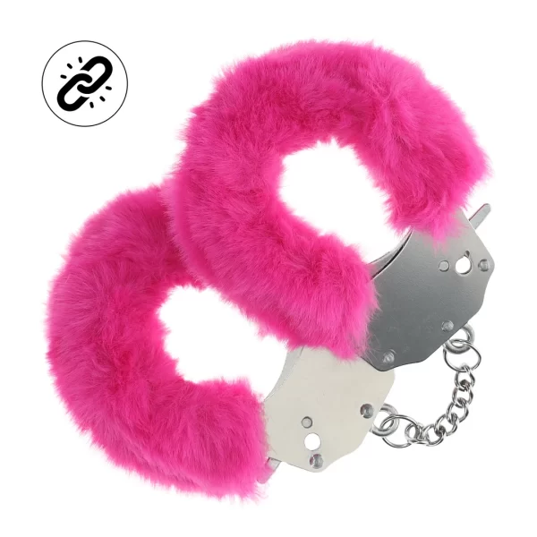 Ouch! Kajdanki Fluffy Pink - wytrzymaÅ‚y model z miÄ™kkim futerkiem
