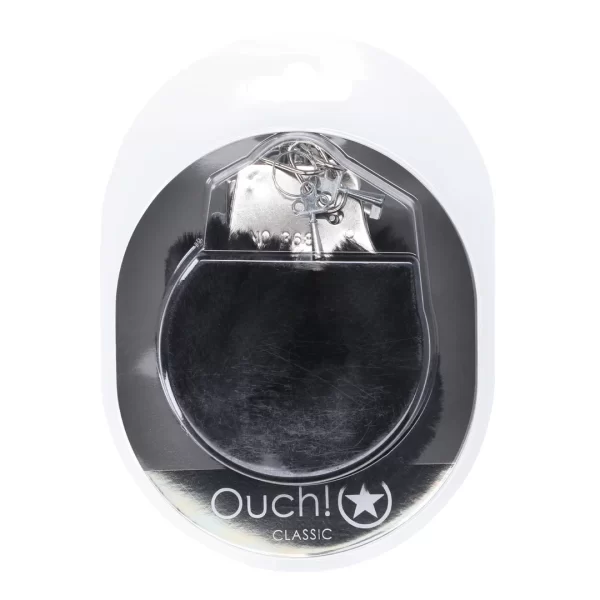 Ouch! Classic Fluffy Handcuffs Black