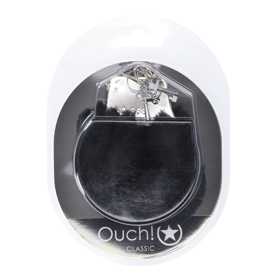 Ouch! Classic Fluffy Handcuffs Black