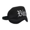 Bijoux Indiscrets Printed Satin Mask Black - satynowa maska z nadrukiem