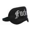 Shots Fuck Off Satin Eye Mask Black