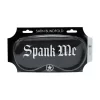 Spank Me Printed Satin Mask Black