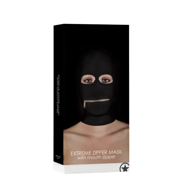 Ouch! Xtreme Zipper Hood Mask with Adjustable Mouth Closure