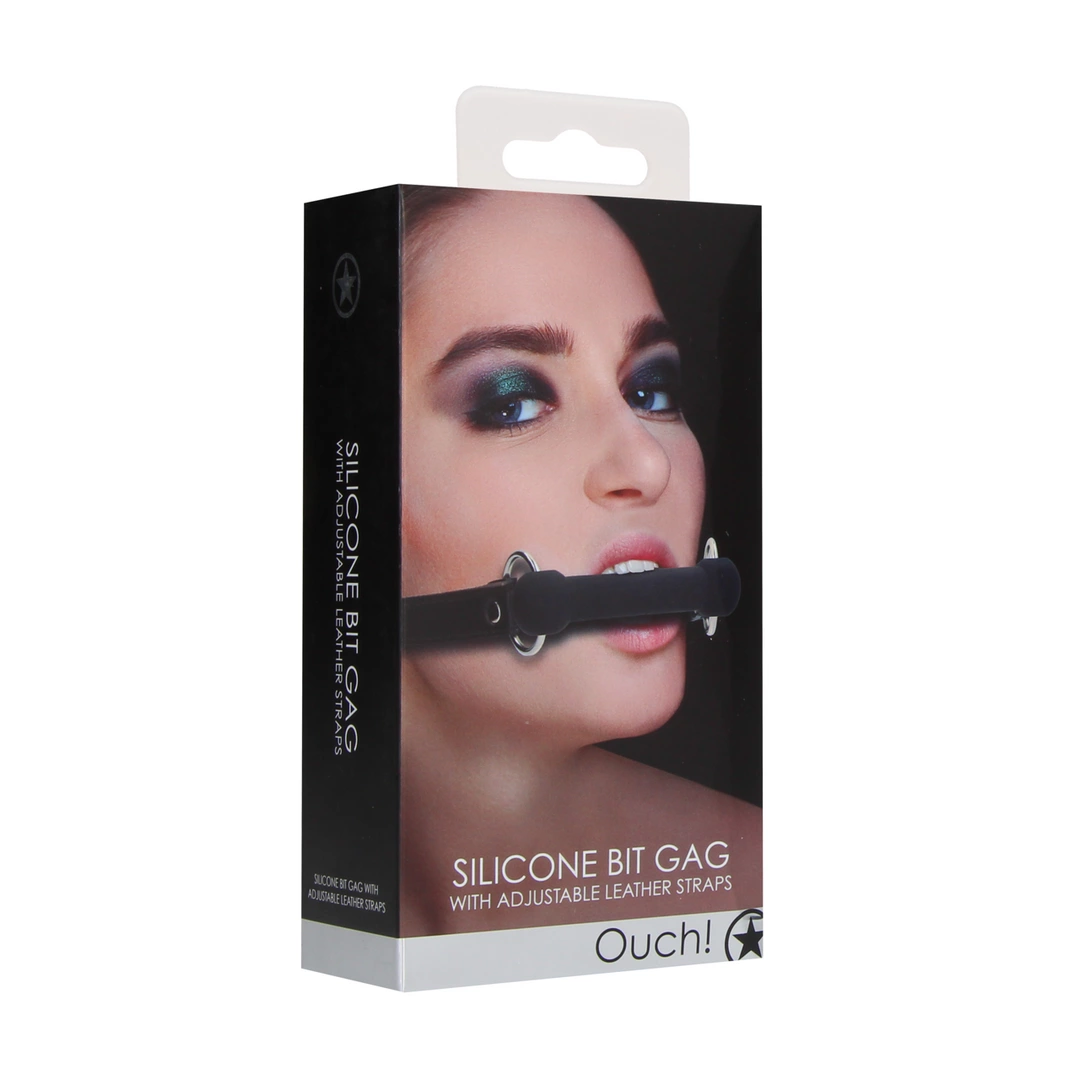 OUCH! Silicone Adjustable Bit Gag - Black