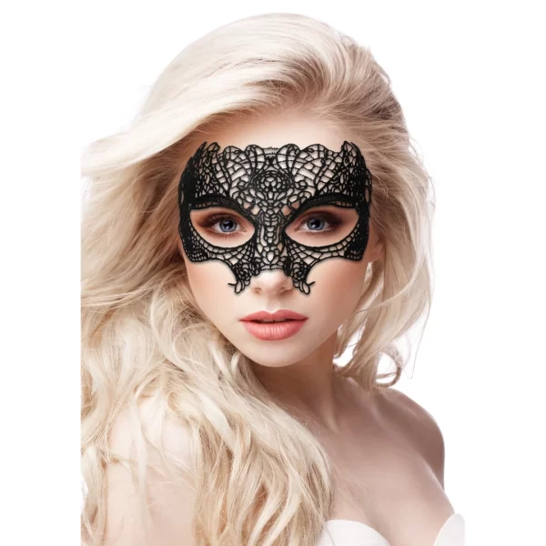 OUCH! Princess Mask Koronkowa Czarna Laserowo Wycinana Lekka