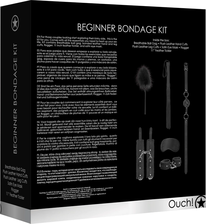 Shots Beginners Bondage Kit - Complete Set with Cuffs