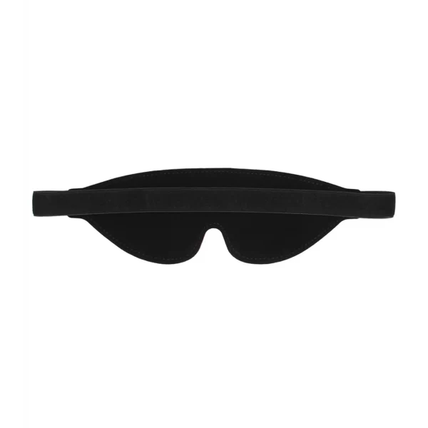 Ouch! Leather Eye Mask with Red Lettering