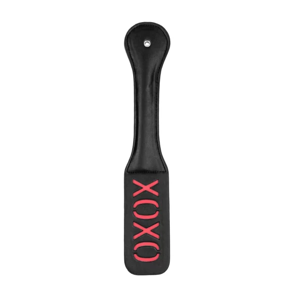 Shots Ouch! Paddle XOXO czarne - precyzyjne akcesorium skorzane