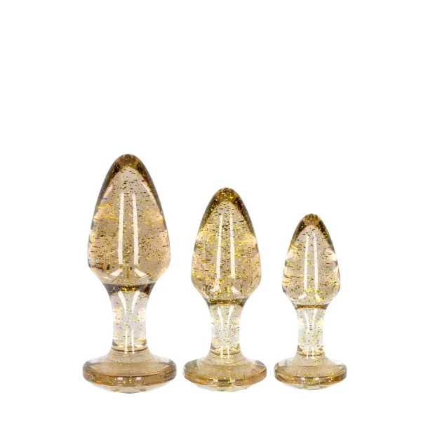 EasyToys Acrylic Anal Plug Set 3 Sizes - Transparent