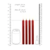 Ouch! Teasing Wax Candles Set 4pcs Large Red - Sensory Play Accessory. Massage candles. See formula