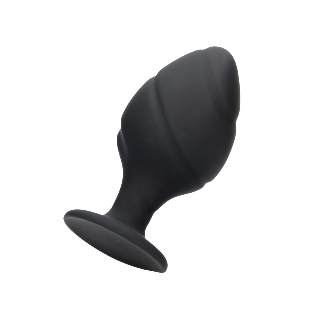 Swiwell Swirled Silicone Plug Set Black - Tapered Suction Base