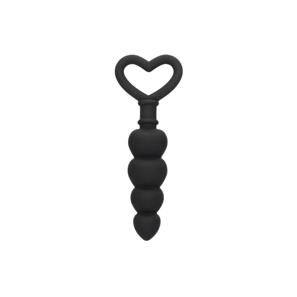 Shots Toys Silicone Flexible Bead Chain 18cm - Black
