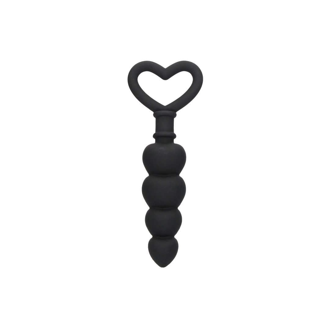 Shots Toys Silicone Flexible Bead Chain 18cm - Black
