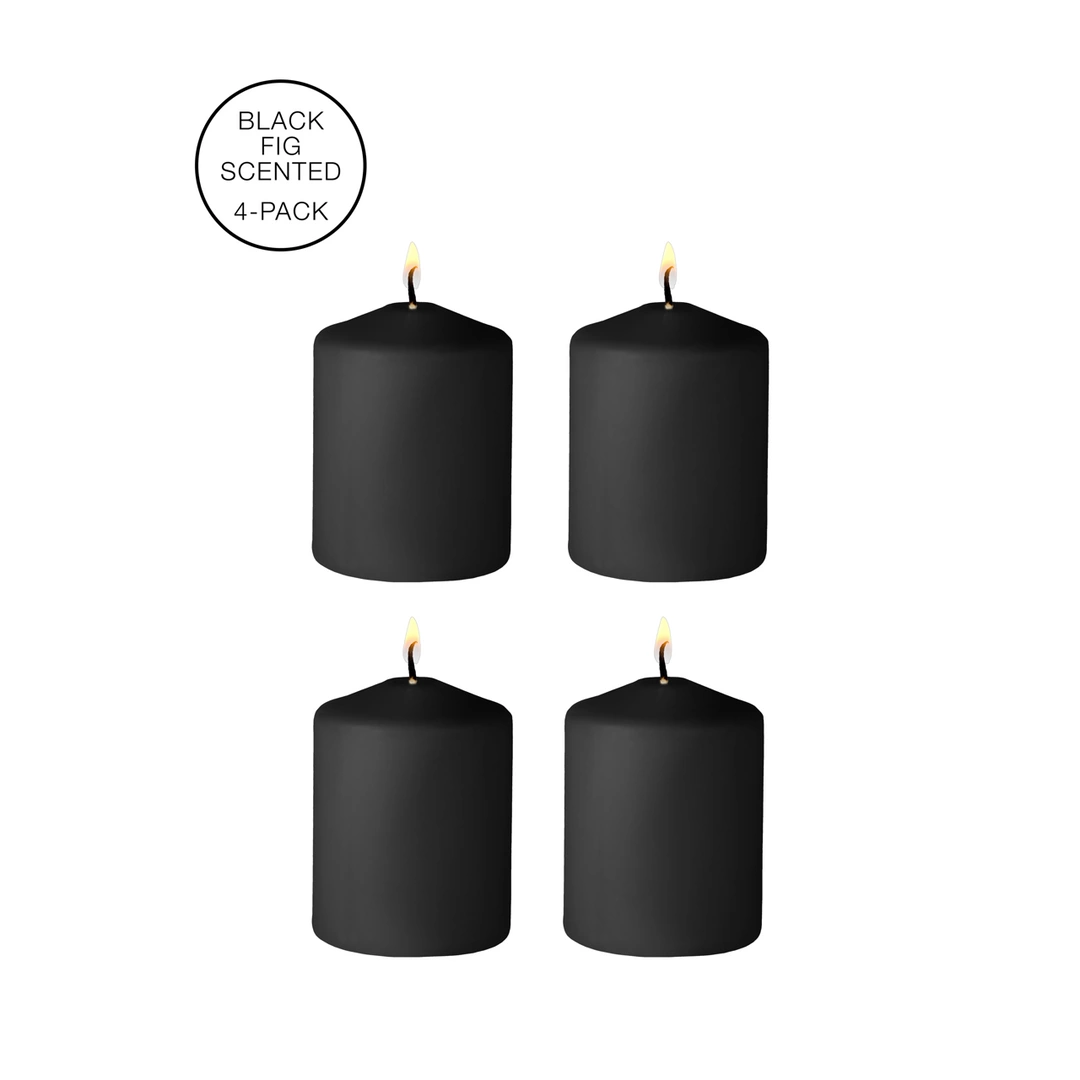 Tease Candles Disobedient Set of 4 Black - Low Temperature Wax