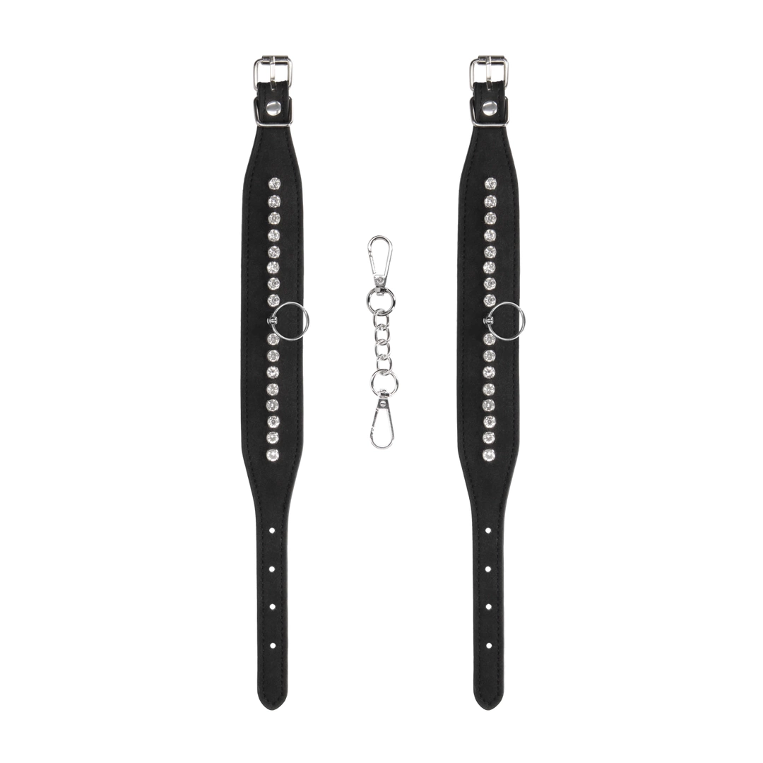 Rimba Diamond Line Adjustable Ankle Cuffs with Studded