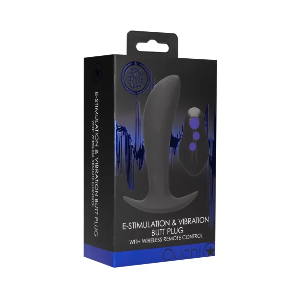 E-Stim Vibrating Anal Plug with Remote Control - Anelma E-Stim Vibrating Anal Plug with Remote Control