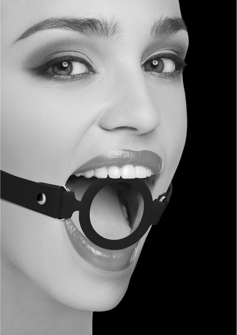 Master Series Silicone Adjustable Restraint Ring Gag Black