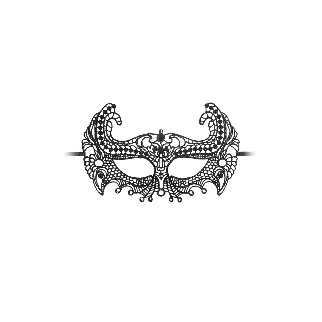 OUCH! Empress Royal Black Lace Mask