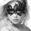 OUCH! Royal Black Lace Mask - Lightweight Venetian-Style