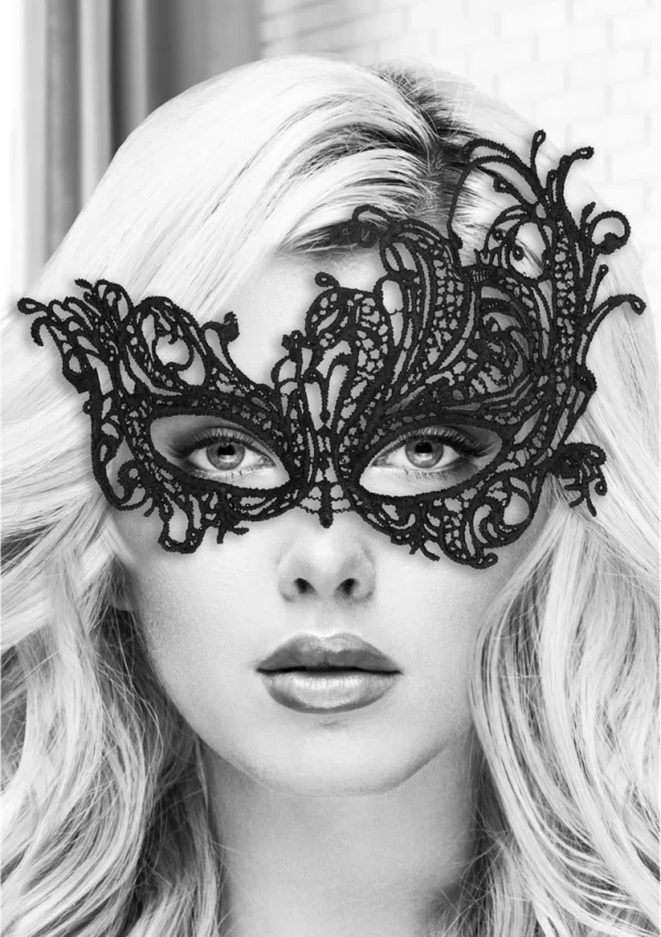 OUCH! Royal Black Lace Mask - koronkowa maska na oczy