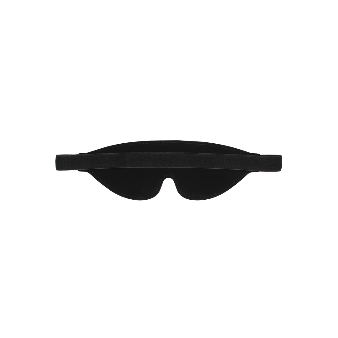OUCH Bonded Leather Eye Mask - Red Lettering